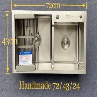 Chậu đúc Inox 304  Handmade 7243