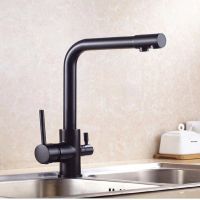 Vòi rửa bát nóng lạnh đen