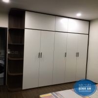 Tủ Áo melamin cánh mở quay kết hợp kệ trang trí